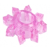 Розовое гелевое эрекционное кольцо-звезда - Toyfa Basic - в Туле купить с доставкой