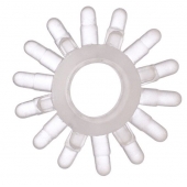 Прозрачное гелевое эрекционное кольцо с шипиками - Toyfa Basic - в Туле купить с доставкой