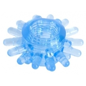 Голубая гелевая насадка с шипиками - Toyfa Basic - в Туле купить с доставкой