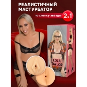 Двусторонний мастурбатор Lola Taylor - 22 см. - ФлешНаш - в Туле купить с доставкой