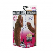 Коричневая насадка на пенис Wolftooth Sleeve - 13 см. - Baile - в Туле купить с доставкой