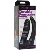 Черная насадка-фаллоимитатор для двойной стимуляции Double Penetrator - 16 см. - Doc Johnson - купить с доставкой в Туле