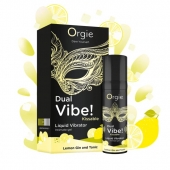 Съедобный жидкий вибратор Dual Vibe! со вкусом лимонного джина с тоником - 15 мл. - ORGIE - купить с доставкой в Туле