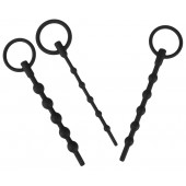 Набор из 3 черных силиконовых уретральных стимуляторов Training Set - Orion - купить с доставкой в Туле