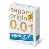 Увлажнённые презервативы Sagami Original 0.01 Extra Lub - 2 шт. - Sagami - купить с доставкой в Туле