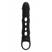 Черная насадка-удлинитель Vibrating Extender With Remote с вибрацией - Dream Toys - в Туле купить с доставкой