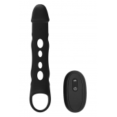 Черная насадка-удлинитель Vibrating Extender With Remote с вибрацией - Dream Toys - в Туле купить с доставкой