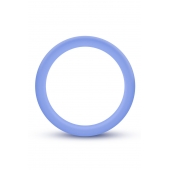 Голубое люминесцентное кольцо Silicone Glo Cock Ring - Blush Novelties - в Туле купить с доставкой