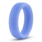 Голубое люминесцентное кольцо Silicone Glo Cock Ring - Blush Novelties - в Туле купить с доставкой