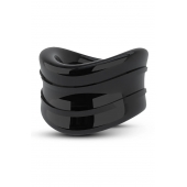 Черное эрекционное кольцо на мошонку Beef Ball Stretcher Snug - Blush Novelties - в Туле купить с доставкой