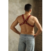 Черно-красная мужская портупея Black-Red - БДСМ Арсенал - купить с доставкой в Туле