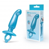 Голубая анальная пробка для массажа простаты Hither Silicone Prostate Plug - 14,3 см. - b-Vibe - в Туле купить с доставкой