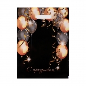 Пакет с вырубной ручкой и принтом в виде шариков (30х40 см) - Сима-Ленд - купить с доставкой в Туле