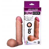 Фаллическая насадка для страпона UNICOCK 8  - 20 см. - LOVETOY (А-Полимер) - купить с доставкой в Туле