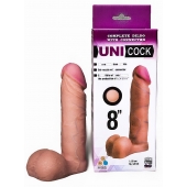 Фаллическая насадка для страпона UNICOCK 8  - 20 см. - LOVETOY (А-Полимер) - купить с доставкой в Туле