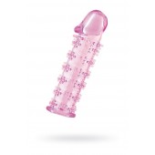 Розовая насадка на пенис с шипами - 12,5 см. - A-toys - в Туле купить с доставкой