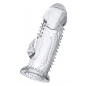 Прозрачная насадка на пенис с шипиками и коготком - 13,5 см. - A-toys - в Туле купить с доставкой