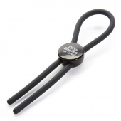 Тёмно-серое эрекционное кольцо с зажимом Again and Again Adjustable Cock Ring - Fifty Shades of Grey - в Туле купить с доставкой
