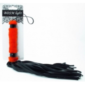 Нежная плеть с красным мехом BDSM Light - 43 см. - БДСМ Арсенал - купить с доставкой в Туле