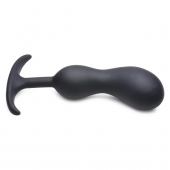 Черный массажер простаты с утяжелителями Premium Silicone Weighted Prostate Plug Large - 18,8 см. - XR Brands - в Туле купить с доставкой