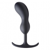 Черный массажер простаты с утяжелителями Premium Silicone Weighted Prostate Plug Large - 18,8 см. - XR Brands - в Туле купить с доставкой
