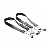 Ремни с зажимами для половых губ Spread Labia Spreader Straps with Clamps - XR Brands - купить с доставкой в Туле