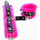 Оковы на ноги с розовым мехом BDSM Light - БДСМ Арсенал - купить с доставкой в Туле
