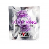 Фиолетовое виброкольцо с двумя вибропульками - Toyfa Basic - в Туле купить с доставкой