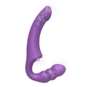 Фиолетовый безремневой страпон Straples Strap-On Dildo - Erokay - купить с доставкой в Туле