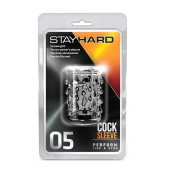 Прозрачная насадка с капельками STAY HARD COCK SLEEVE 05 CLEAR - Blush Novelties - в Туле купить с доставкой