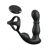 Черный вибростимулятор простаты с кольцом Ass-gasm Slide   Glide - Pipedream - в Туле купить с доставкой