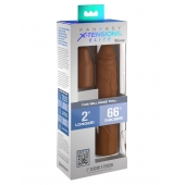 Коричневая насадка на член 2  Silicone X-tension - 20,3 см. - Pipedream - в Туле купить с доставкой