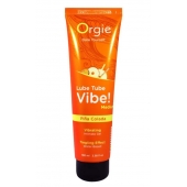 Гель с эффектом вибрации Lube Tube Vibe Medium Pina Colada - 100 мл. - ORGIE - купить с доставкой в Туле