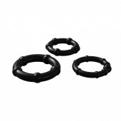 Набор из 3 черных эрекционных колец Babooom Ring Set - Adrien Lastic - в Туле купить с доставкой