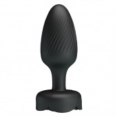 Черная анальная вибропробка с подсветкой Osborn - 9,8 см. - Baile