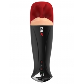 Телесный мастурбатор-вагина в черной колбе с вибрацией Fuck-O-Matic Pro XL - Pipedream - в Туле купить с доставкой