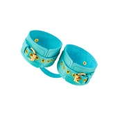 Голубые однослойные кожаные оковы - Pecado - купить с доставкой в Туле