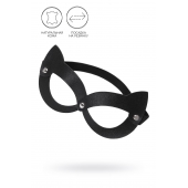 Черная открытая маска с ушками кошки - Pecado - купить с доставкой в Туле