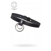 Черный чокер-ошейник с кольцом в кольце - Pecado - купить с доставкой в Туле