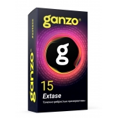 Презервативы анатомической формы с точечной и ребристой структурой Ganzo Extase - 15 шт. - Ganzo - купить с доставкой в Туле