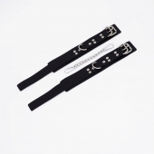 Черные кожаные оковы с регулируемыми ремешками - Crazy Handmade - купить с доставкой в Туле