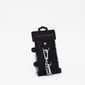 Черные кожаные наручники с хромированной фурнитурой - Crazy Handmade - купить с доставкой в Туле