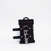 Черно-красные кожаные оковы - Crazy Handmade - купить с доставкой в Туле