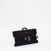 Черный кожаный ошейник с золотистой фурнитурой - Crazy Handmade - купить с доставкой в Туле