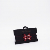 Черный ошейник с красным декором и строчкой - Crazy Handmade - купить с доставкой в Туле