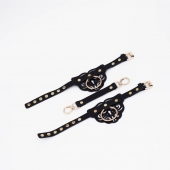 Черные оковы с золотистой фурнитурой - Crazy Handmade - купить с доставкой в Туле