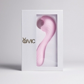 Розовый вибромассажёр с деликатными токами - Youvic - купить с доставкой в Туле