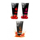 Набор из 3 съедобных лубрикантов JUJU (клубника, малина, грейпфрут) - JuJu - купить с доставкой в Туле