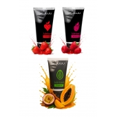 Набор из 3 съедобных лубрикантов JUJU (клубника, малина, тропические фрукты) - JuJu - купить с доставкой в Туле