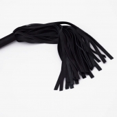 Черный кожаный флоггер - 45 см. - Crazy Handmade - купить с доставкой в Туле